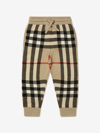 Shop Burberry Boys Wool And Cashmere Gerard Joggers 10 Yrs Beige