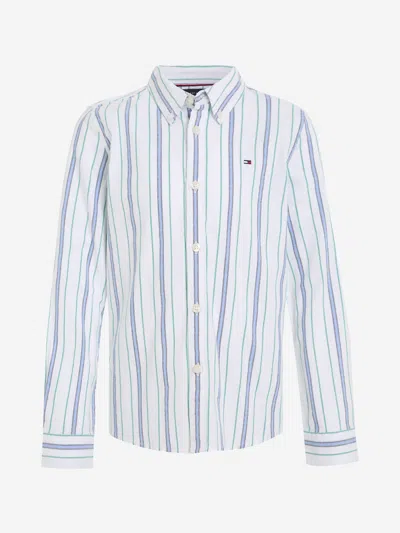 Shop Tommy Hilfiger Boys Striped Shirt In Multicoloured