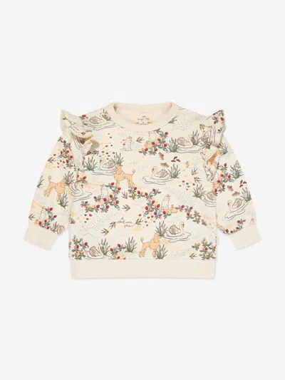 Shop Konges Slojd Girls Loupy Lou Frill Sweatshirt In Multicoloured