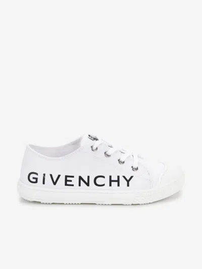Shop Givenchy Boys Logo Print Trainers In White
