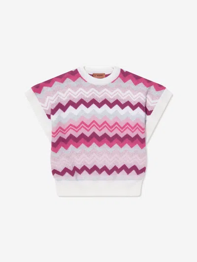 Missoni Zigzag-woven Knitted Top In Multicoloured