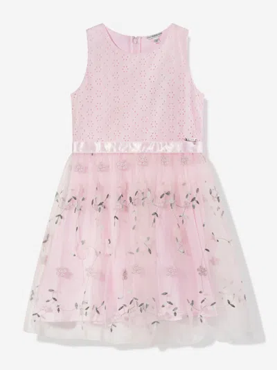 Shop Guess Girls Floral Sleeveless Dress In Pink
