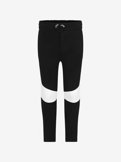 Shop Balmain Boys Tri Coloured Sweatpants Size 14 Yrs In Black