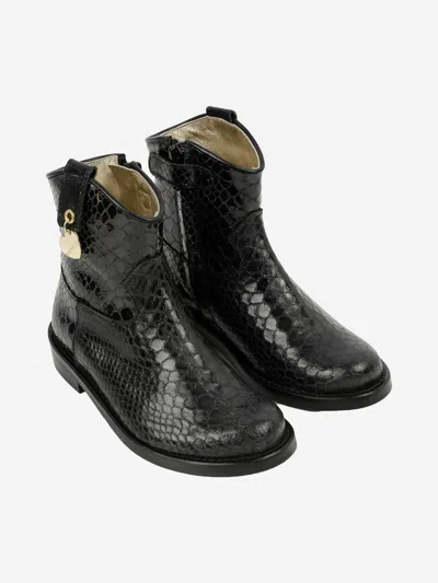 Shop Monnalisa Girls Leather Cowboy Boots Eu 30 Black