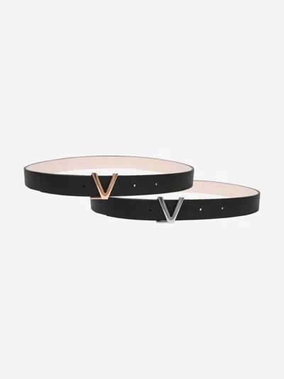 Shop Valentino Girls Cannella Belt And Buckles In Black