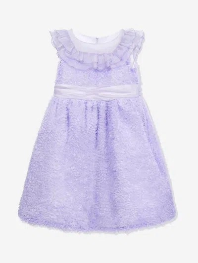 Marchesa Girls Silk Georgette Occasion Dress In Purple