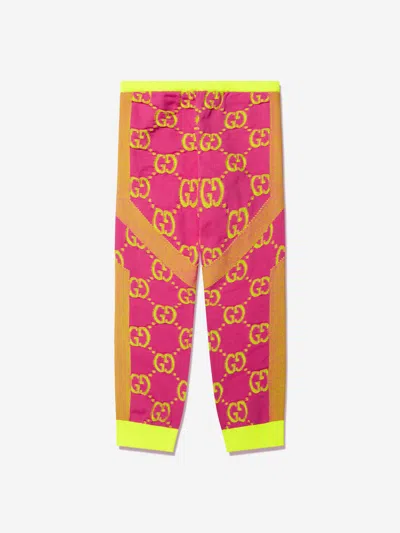 Shop Gucci Girls Gg Cycling Leggings In Pink