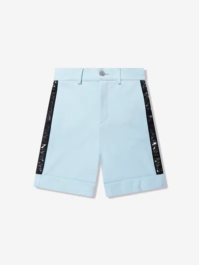 Shop Balmain Boys Suit Shorts In Blue