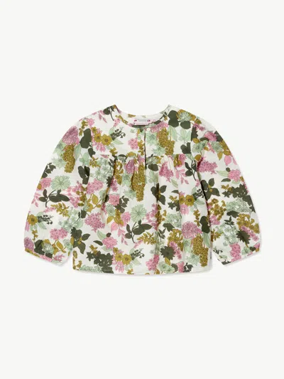 Shop Bonpoint Girls Long Sleeve Candid Blouse In Multicoloured