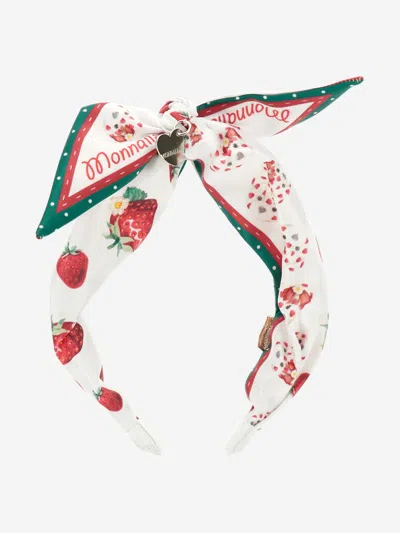 Shop Monnalisa Girls Strawberry Headband In White