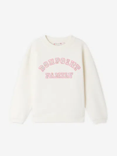 Shop Bonpoint Girls Fleurette Sweatshirt In White
