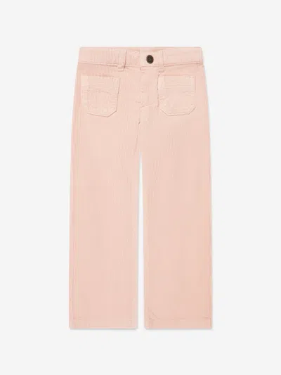 Shop Bonpoint Girls Junon Wide Leg Trousers In Pink