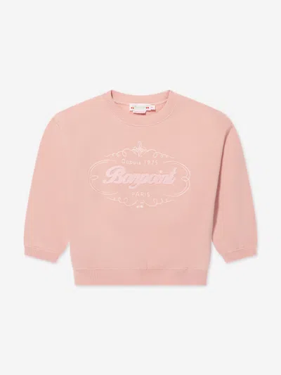 Shop Bonpoint Girls Tayla Logo Sweatshirt In Pink