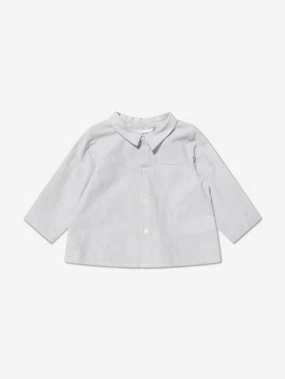 Shop Bonpoint Baby Boys Boubou Shirt In Grey