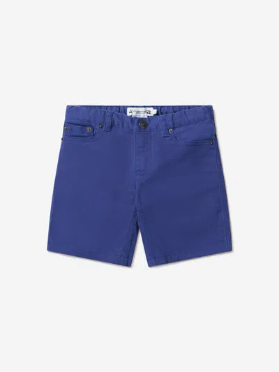 Shop Bonpoint Boys Cotton Denim Bermuda Shorts Size 10 Yrs In Blue