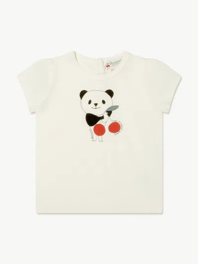 Shop Bonpoint Baby Girls Panda Cira T-shirt In White