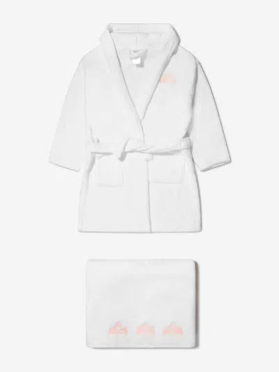 Cotton And Company Girls Crown Bathrobe And Towel Set 7 - 8 Yrs Pink