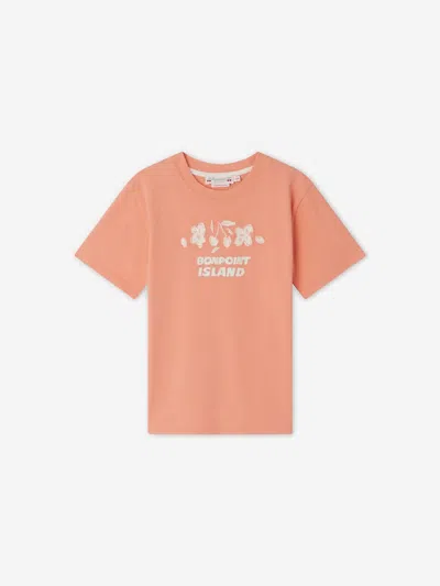 Shop Bonpoint Girls Thida T-shirt In Orange