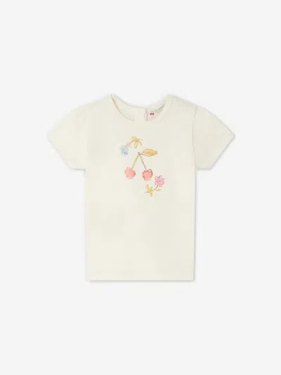 Shop Bonpoint Baby Girls Cira T-shirt In Ivory