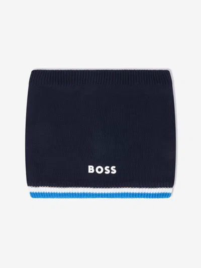 Shop Hugo Boss Baby Boys Snood In Blue