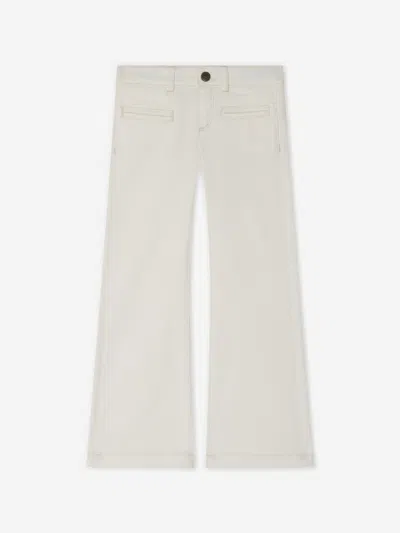 Shop Bonpoint Girls Bestie Wide Leg Jeans In White