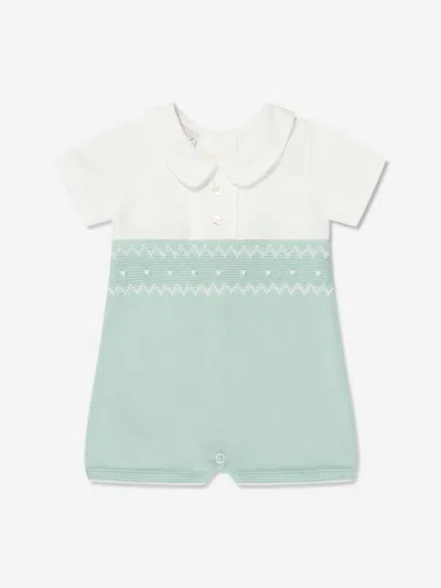 Shop Paz Rodriguez Baby Boys Knitted Romper In Green