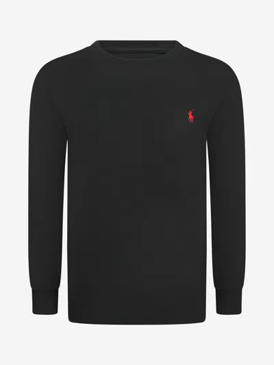 Shop Ralph Lauren Boys T-shirt Us S - Uk 6 - 7 Yrs Black