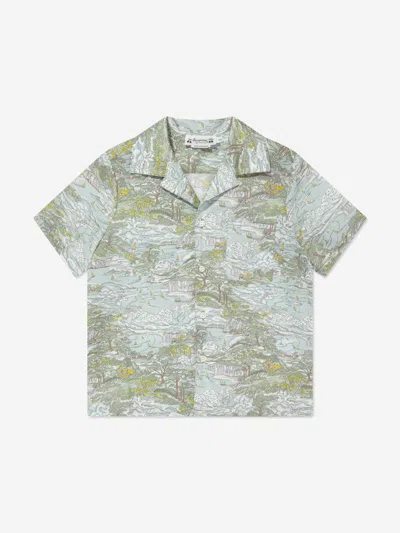 Shop Bonpoint Boys Steve Shirt In Green