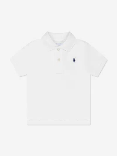 Shop Ralph Lauren Baby Boys Logo Polo Shirt In White