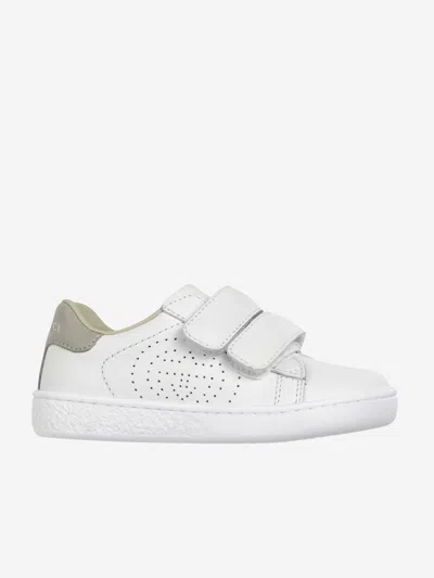 Shop Gucci Leather New Ace Velcro Trainers Eu 35 Uk 2.5 White