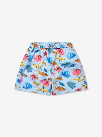 Shop Rachel Riley Boys Tropical Fish Swim Shorts In Multicoloured