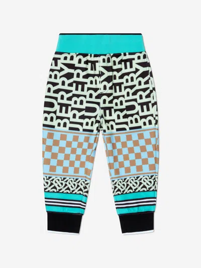 Burberry Boys Monogram Patterned Jersey Joggers 8 Yrs Multicoloured In Multicoloured