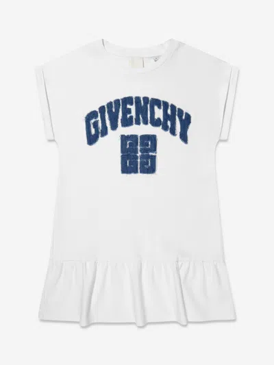 Shop Givenchy Girls Logo Applique Dress In White