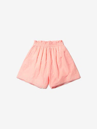 Shop Fendi Girls Ff Logo Shorts 10 Yrs Pink