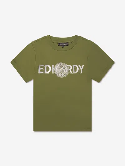 Shop Ed Hardy Boys Logo T-shirt In Green