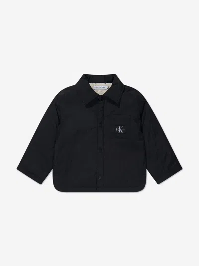 Shop Calvin Klein Jeans Est.1978 Baby Padded Coach Jacket In Black