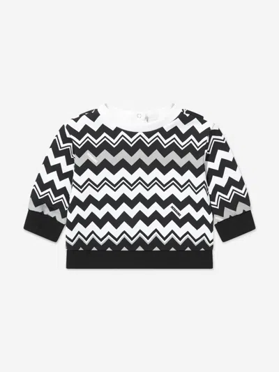 Shop Missoni Baby Boys Zigzag Sweatshirt In Black