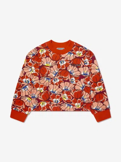 Shop Kenzo Girls Boke Flower Sweatshirt In Red