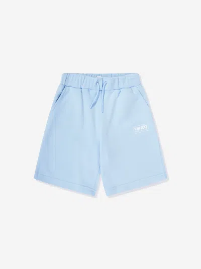 Shop Kenzo Boys Logo Bermuda Shorts In Blue