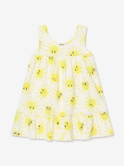 Shop The Bonnie Mob Girls Organic Cotton Sunshine Dress In Ivory