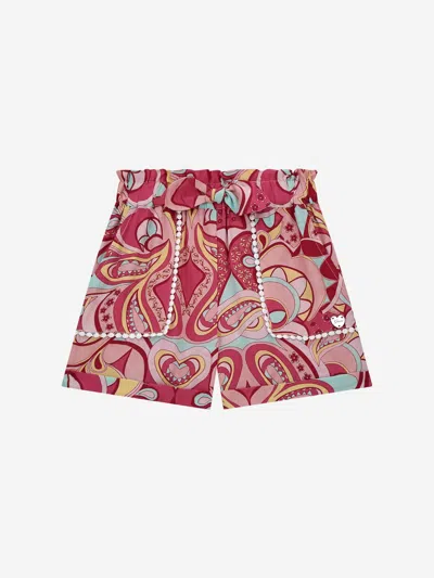 Shop Guess Girls Paisley Shorts In Pink