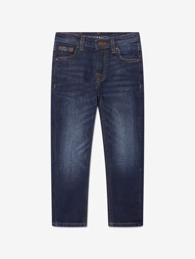 Shop Guess Boys Skinny Fit Jeans In Blue
