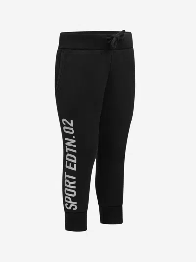 Shop Dsquared2 Black Cotton Sports Edition Joggers 8 Yrs Brown