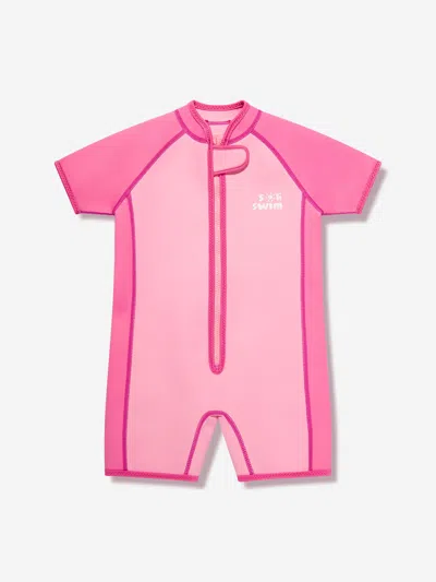 Shop Soli Swim Girls Sun Protective Wet Suit (upf50+) In Pink