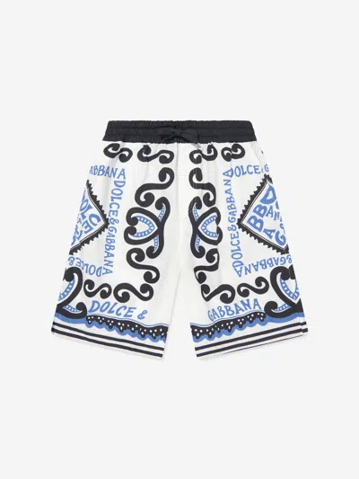 Shop Dolce & Gabbana Boys Dg Marina Bermuda Shorts In Multicoloured