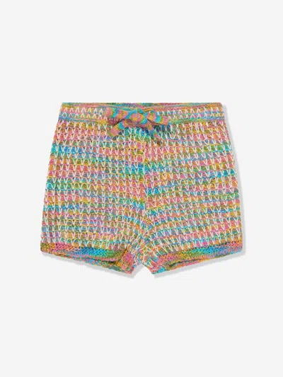 Zimmermann August Crochet-knit Shorts In Multicoloured