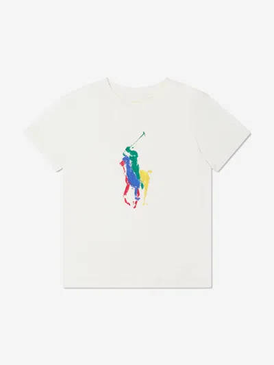 Shop Ralph Lauren Boys Logo T-shirt In White
