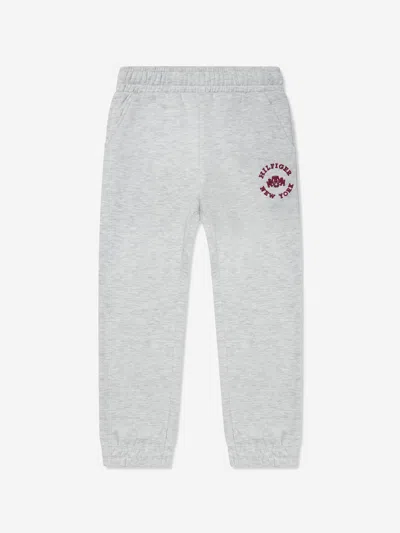Shop Tommy Hilfiger Girls Hilfiger Crest Varsity Sweatpants In Grey