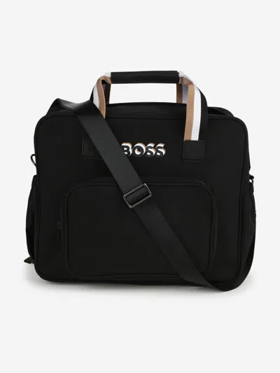 Shop Hugo Boss Baby Logo Changing Bag In Black