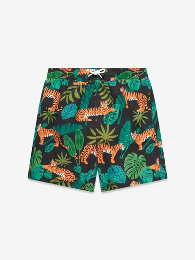 Shop Soli Swim Boys Jungle Swim Shorts (upf50+) In Multicoloured